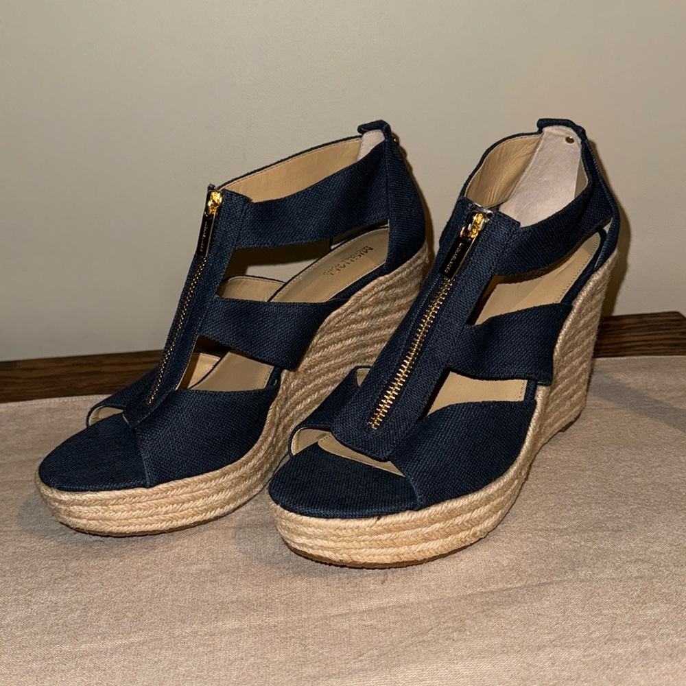Navy blue Michael Kors Wedges